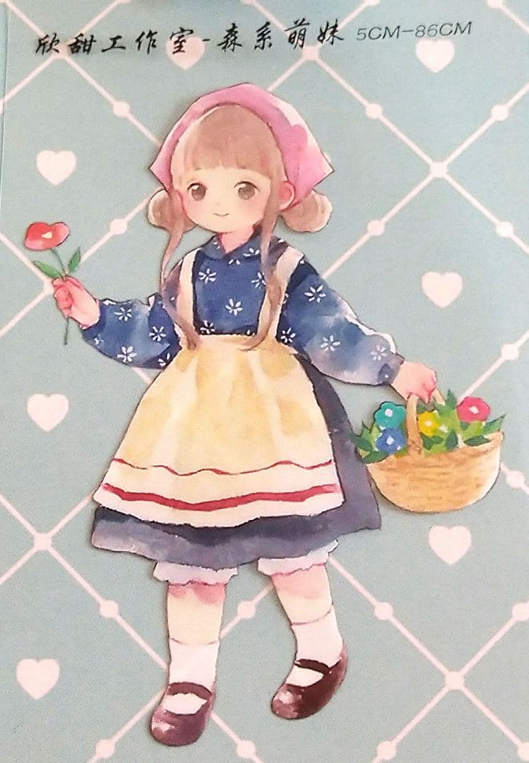 SALE✩J783▶森系萌妹(PET)欣甜切り売り海外人物マステ女の子苜暖