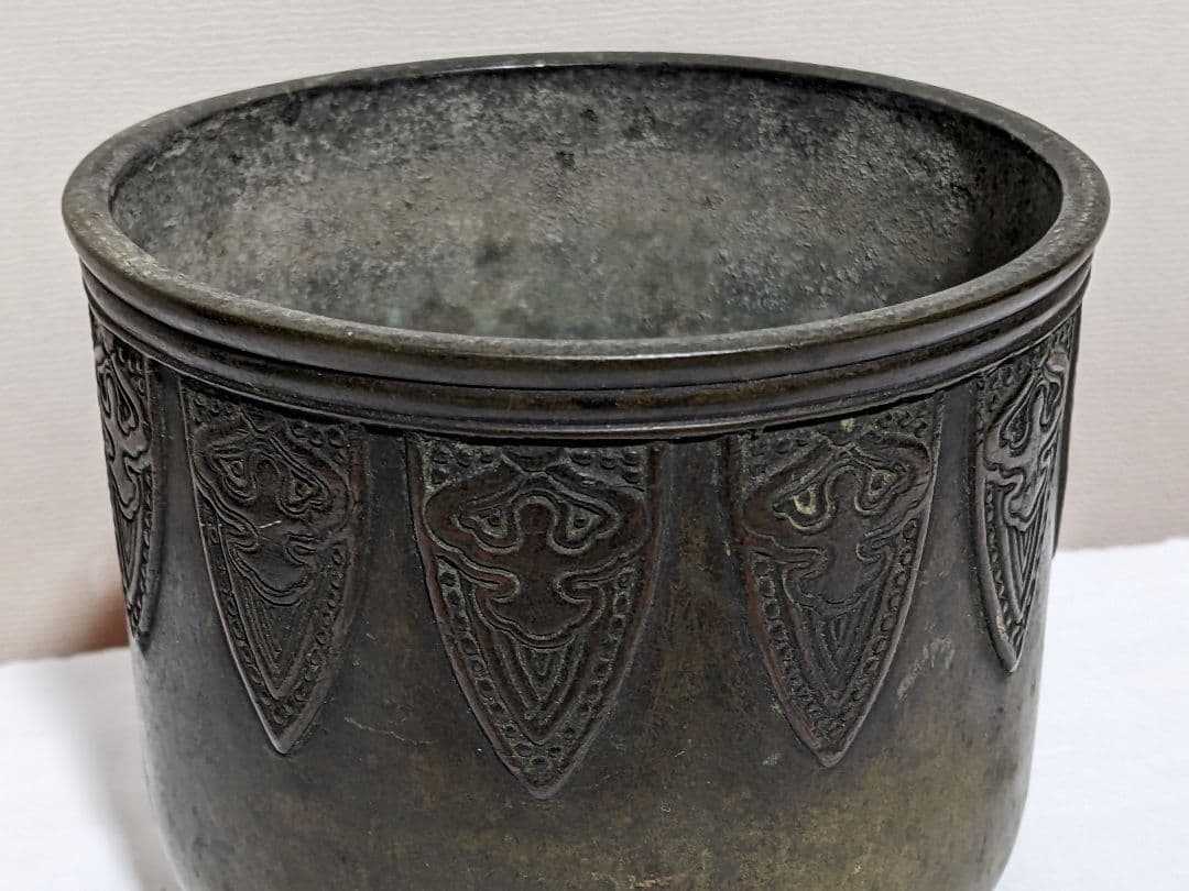 ♢江戸 幕末 明治初期 三ツ足 香炉 火入 銅器 銅製 真鍮 唐銅 唐金