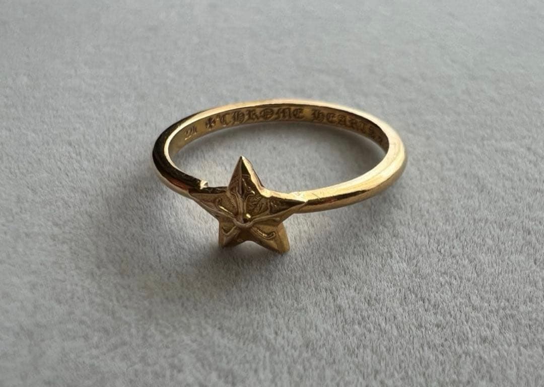 鑑定済みクロムハーツ 22K BUBBLGM STAR/22Kバブルガムスター