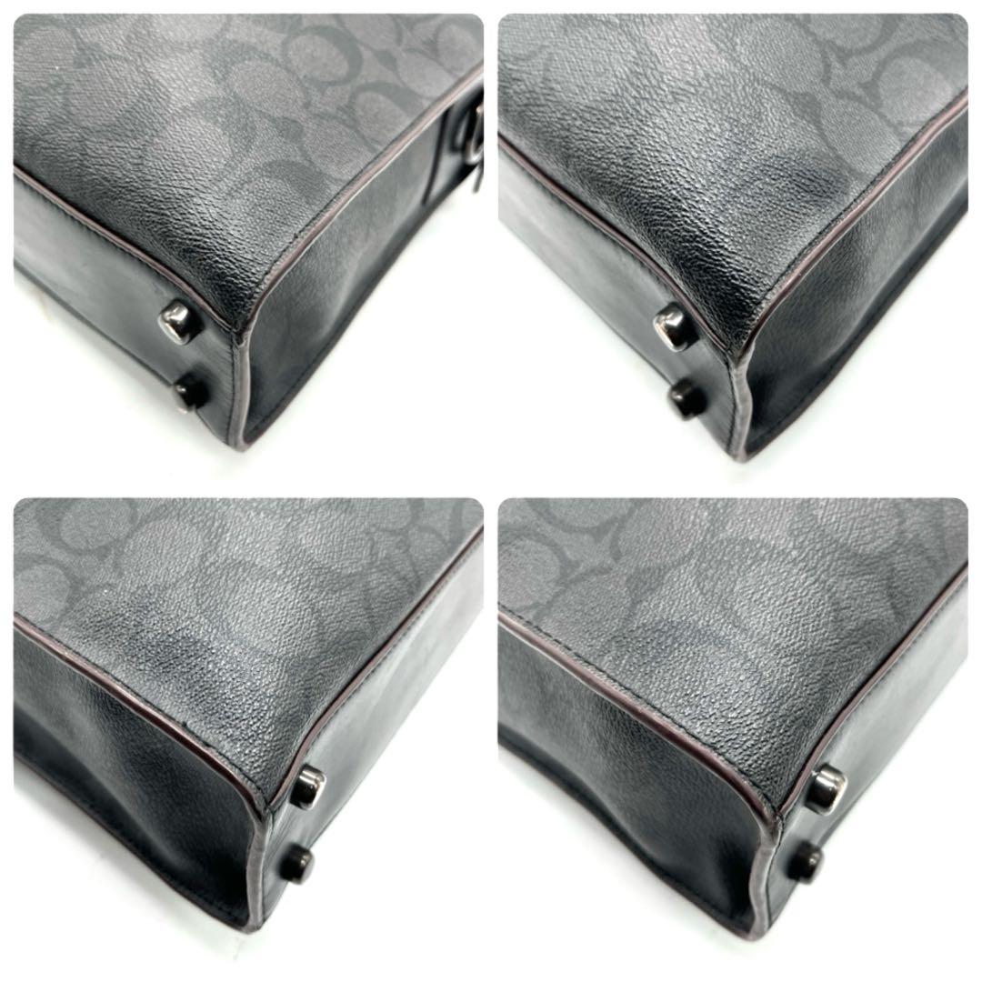 コーチ 2way ブリーフケース ビジネスバッグ シグネチャー PVC レザー