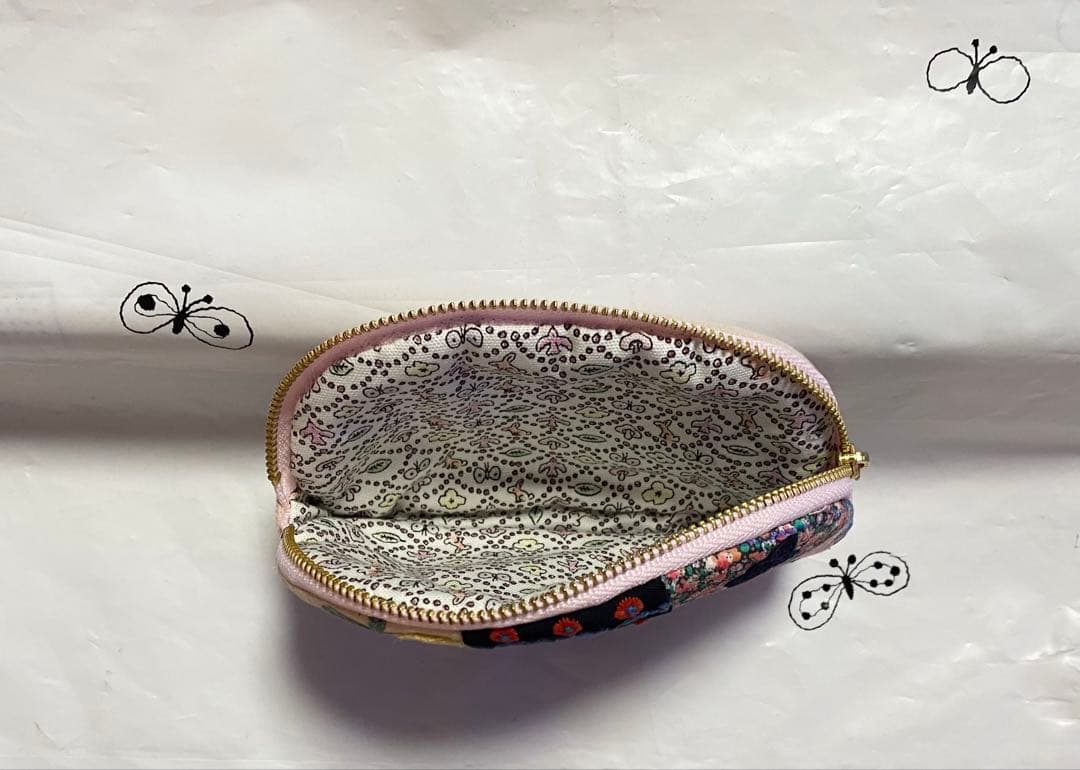 ボール　ミナペルホネン　ハンドメイド　ポーチ