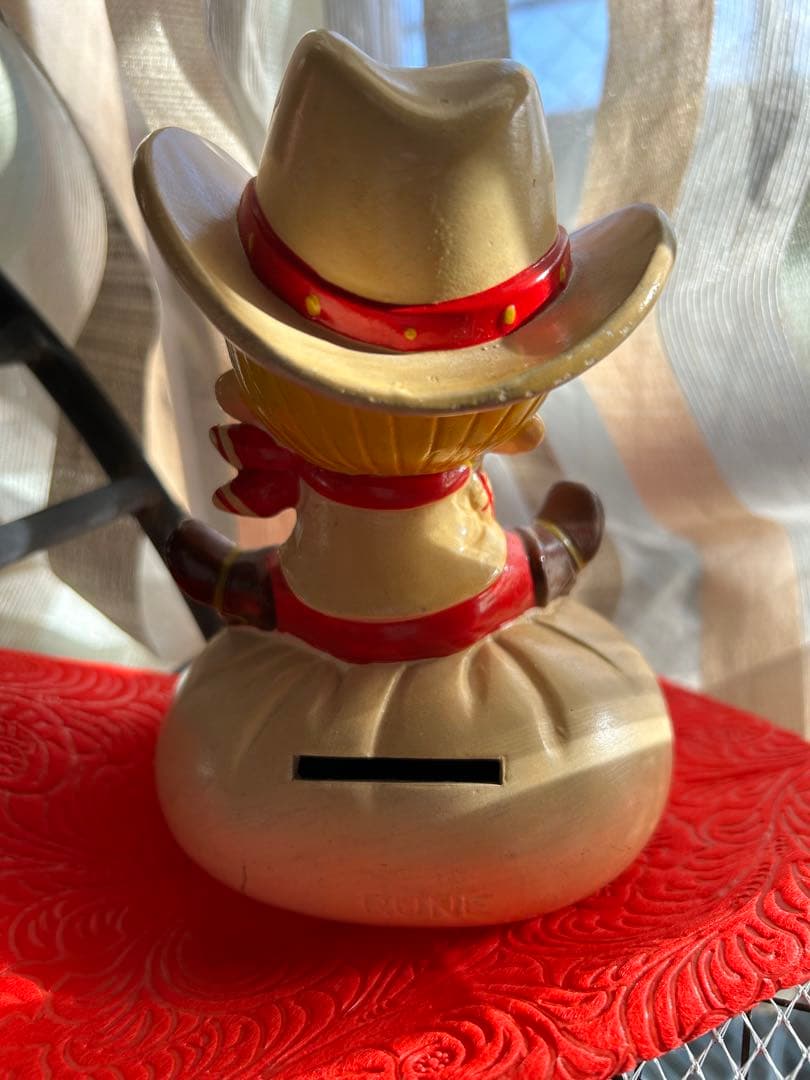 内藤ルネ カウボーイ 貯金箱 昭和レトロ ＄