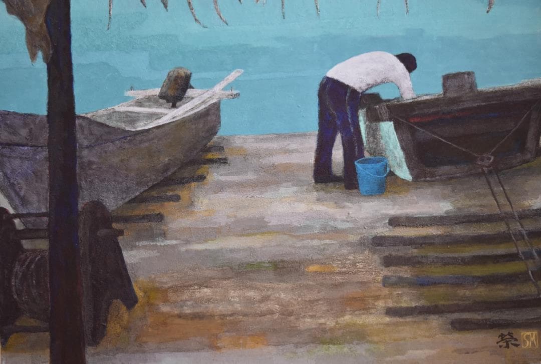 真作・日展元監事、参与☆松本 栄・日本画家 - メルカリ