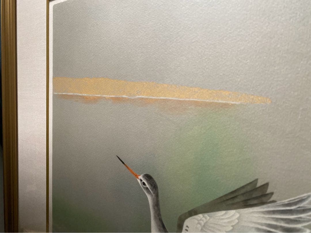 上村淳之 鴨 日本画 花鳥画 リトグラフ