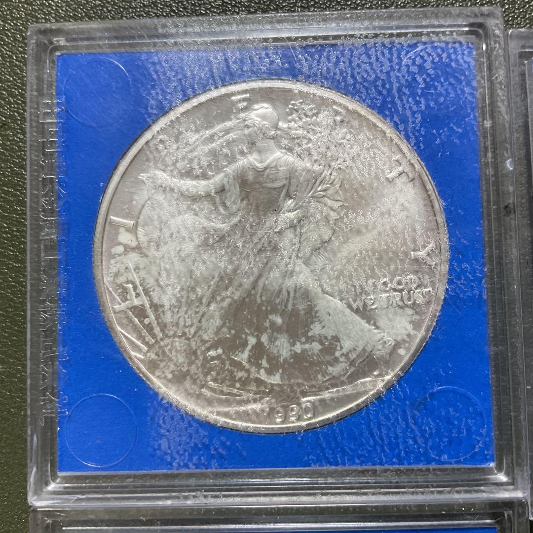 E600 アメリカン・シルバー・イーグル 1990年 銀貨 セット　1oz