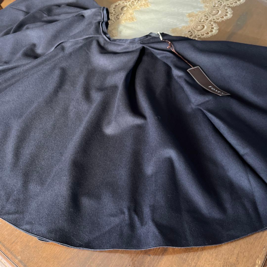 新品タグ　FOXEY フォクシー　たっぷりフレアサーキュラー　ウールスカート
