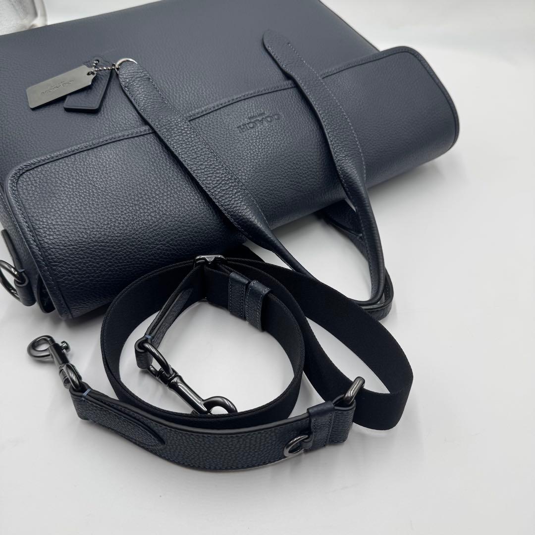 極美品✨ コーチ サリバン ブリーフケース 2way A4 レザー ネイビー