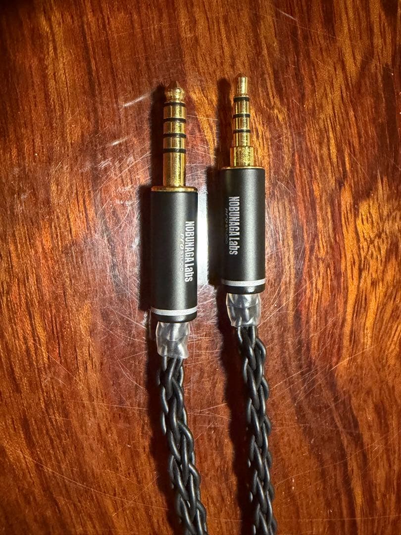 NOBUNAGA Labs 黒龍ヘッドホンケーブル 3.5mm 4.4mm