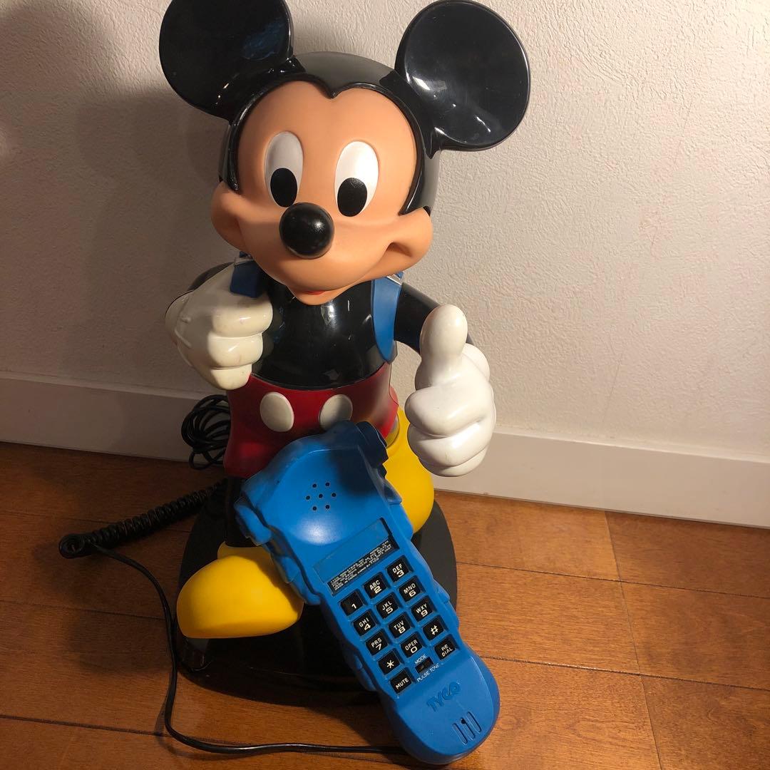 ミッキーマウス 電話機 ディズニーフィギュア レトロミッキー