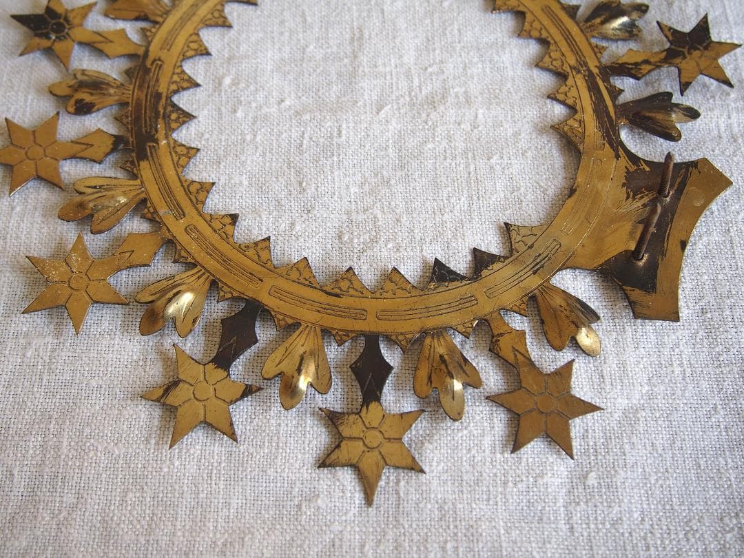 聖母マリア像につける光輪 クラウン 直径22cm カトリック彫像用/K330