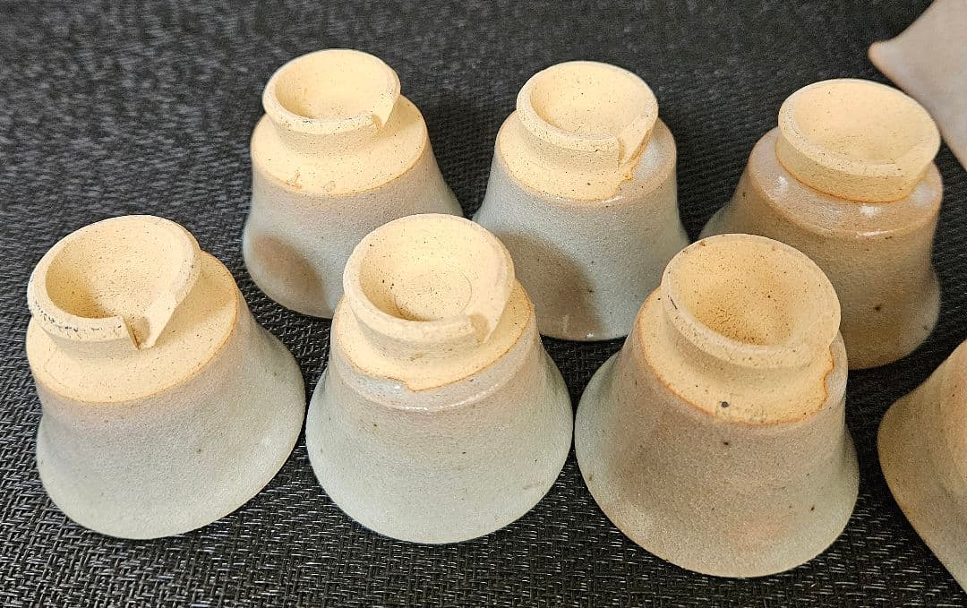 萩焼 秋芳陶苑 高野千山作 煎茶器揃い8点 茶注 湯冷まし 煎茶碗 共箱