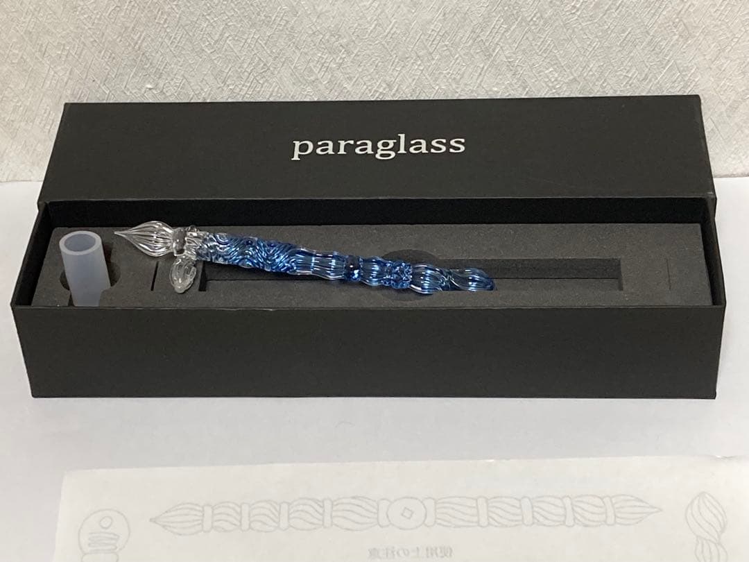 paraglass ガラスペン 青色 透明 - AACLICK.COM