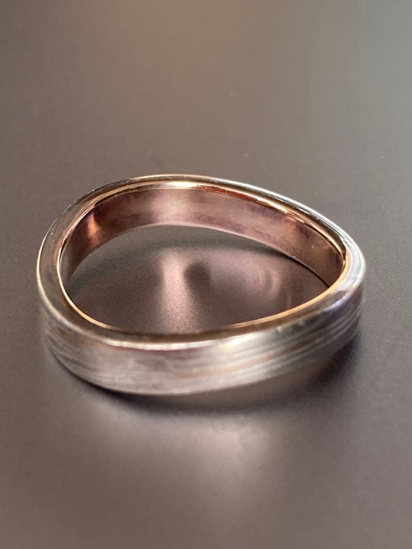 は*認様 【杢目金屋 】K18/SVマリッジリング　結婚指輪　伝統工芸手法　木目