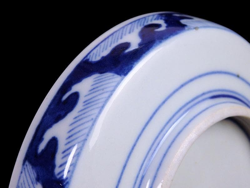 大聖寺伊万里 金襴手 割絵 寿に花の図 平皿 4寸皿 5枚 143AS-DBd