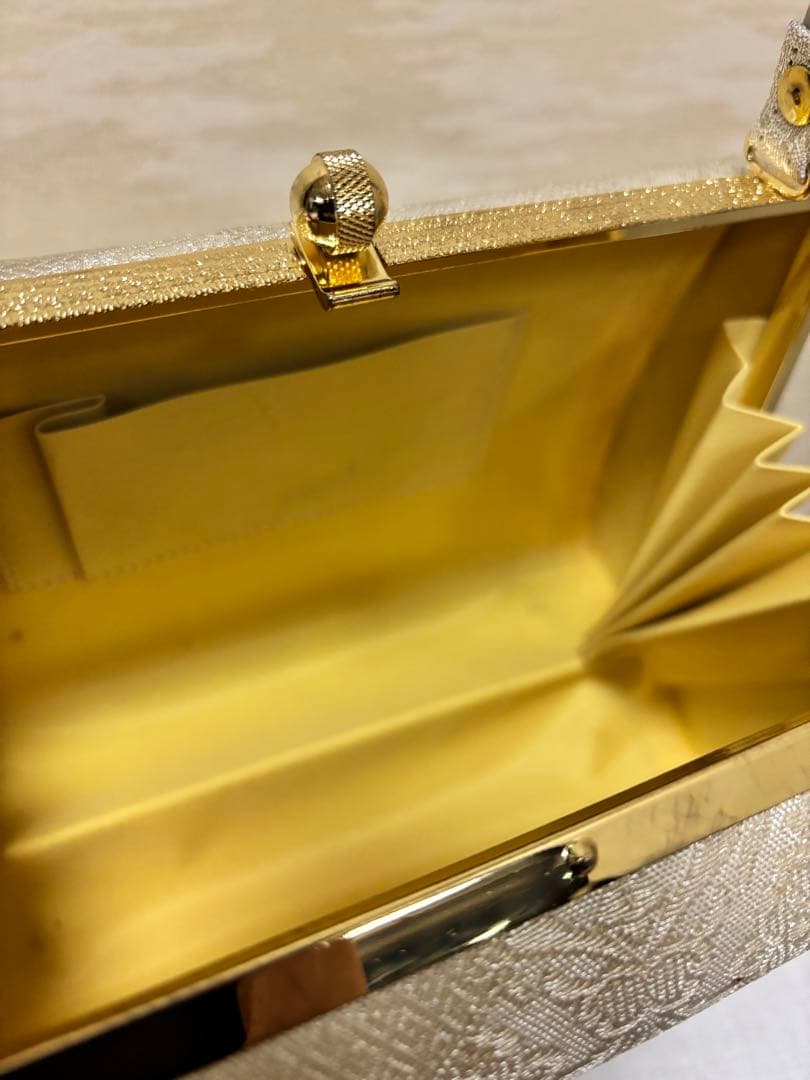 和装用草履バッグセット　シルバー系　正倉院模様　金銀　エレガント　新品　少々訳有