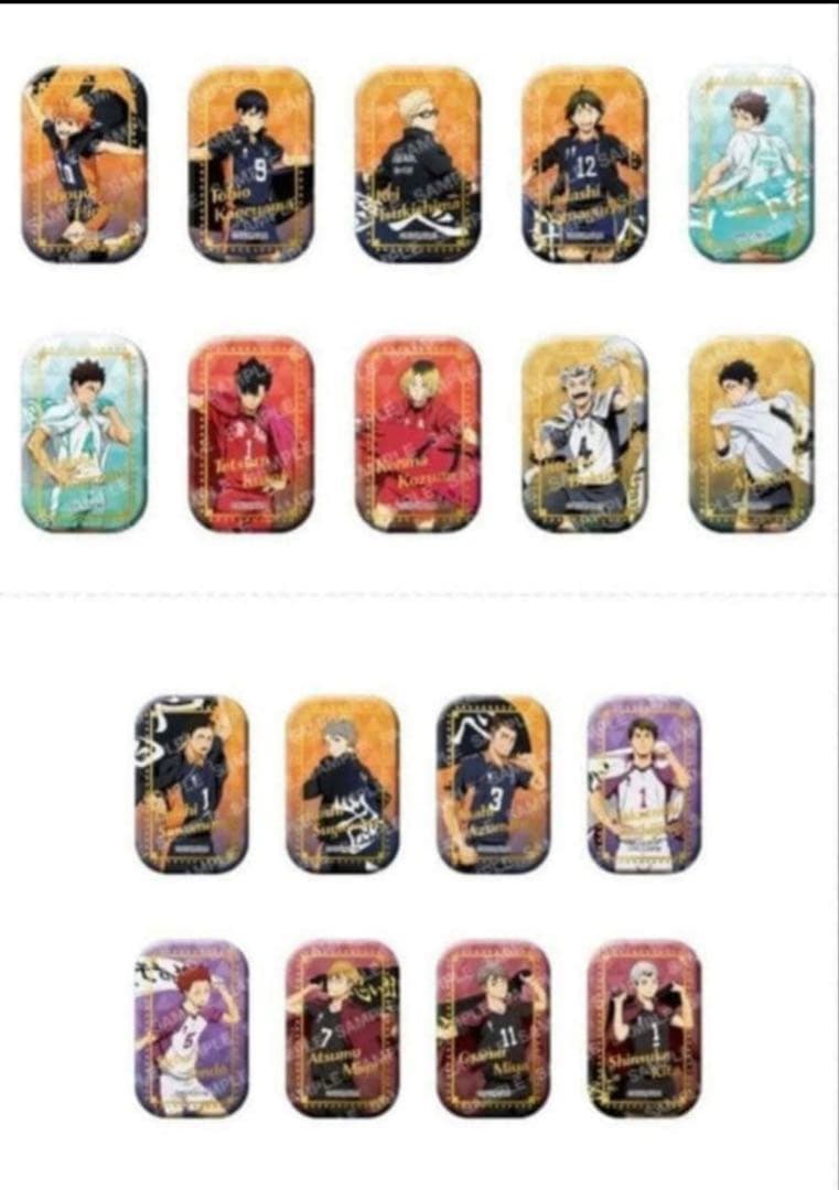 ハイキュー セブンネット限定 スクエア缶バッジ 横断幕 第一弾 第二弾