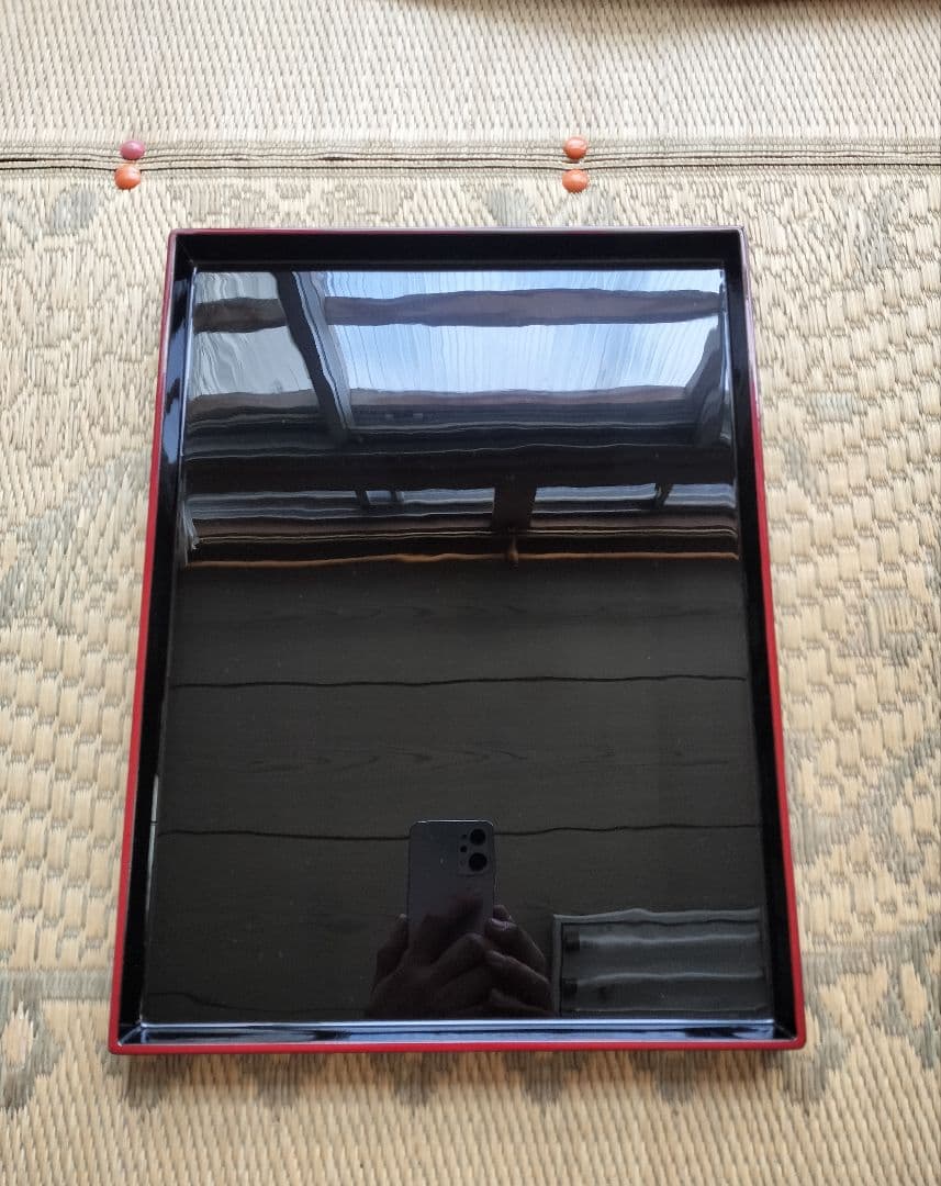 漆塗り 黒 長方形 膳 5枚セット - メルカリ