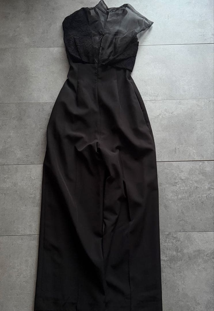 ラグナムーン パンツドレス オールインワン M 異素材ドッキング オケージョン