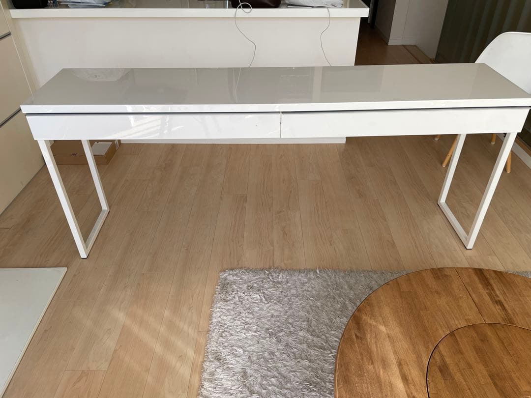 【早い者勝ち】【美品】 IKEA イケア ホワイトデスク 180x40 cm