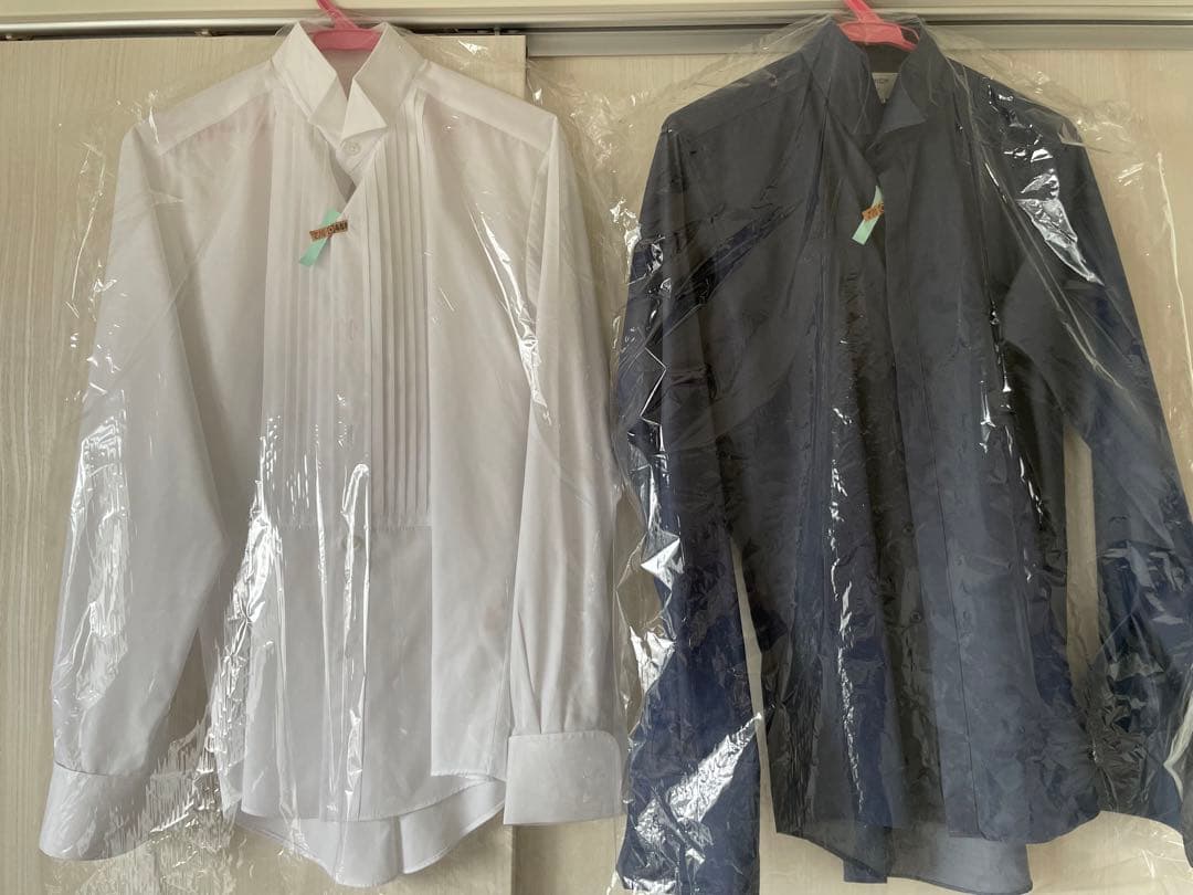 ブライダル新郎　シャツ　トリートドレッシング蝶ネクタイ　サスペンダー　小物セット