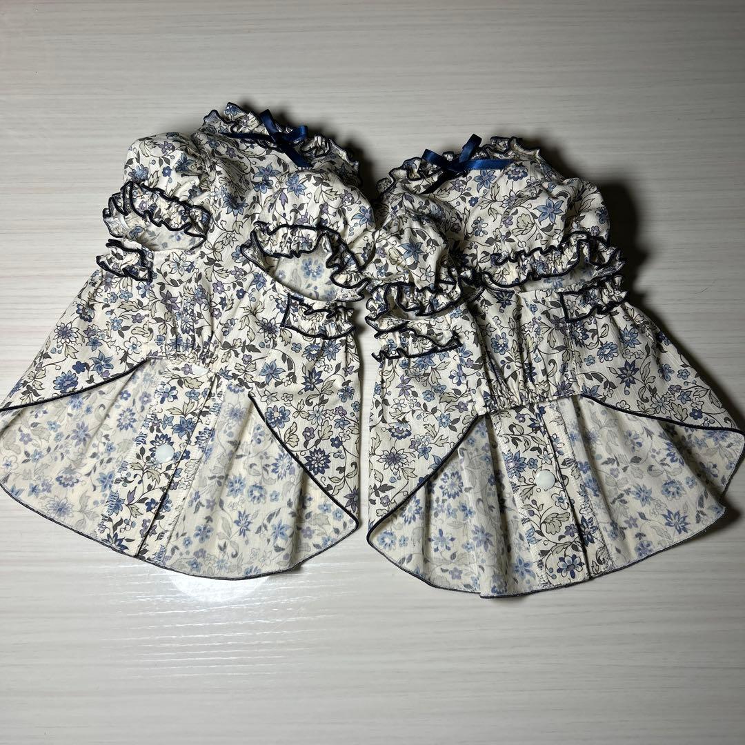 No.474•475 犬服ハンドメイド バックオープンワンピース2着