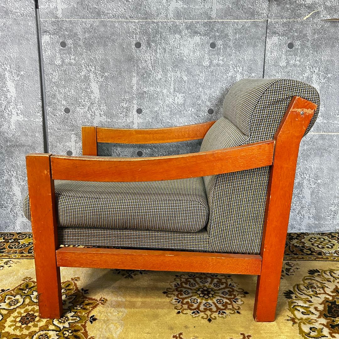 S.K꧁レトロ家具꧂1人掛けアームソファ チェア4脚セット 北欧モダン