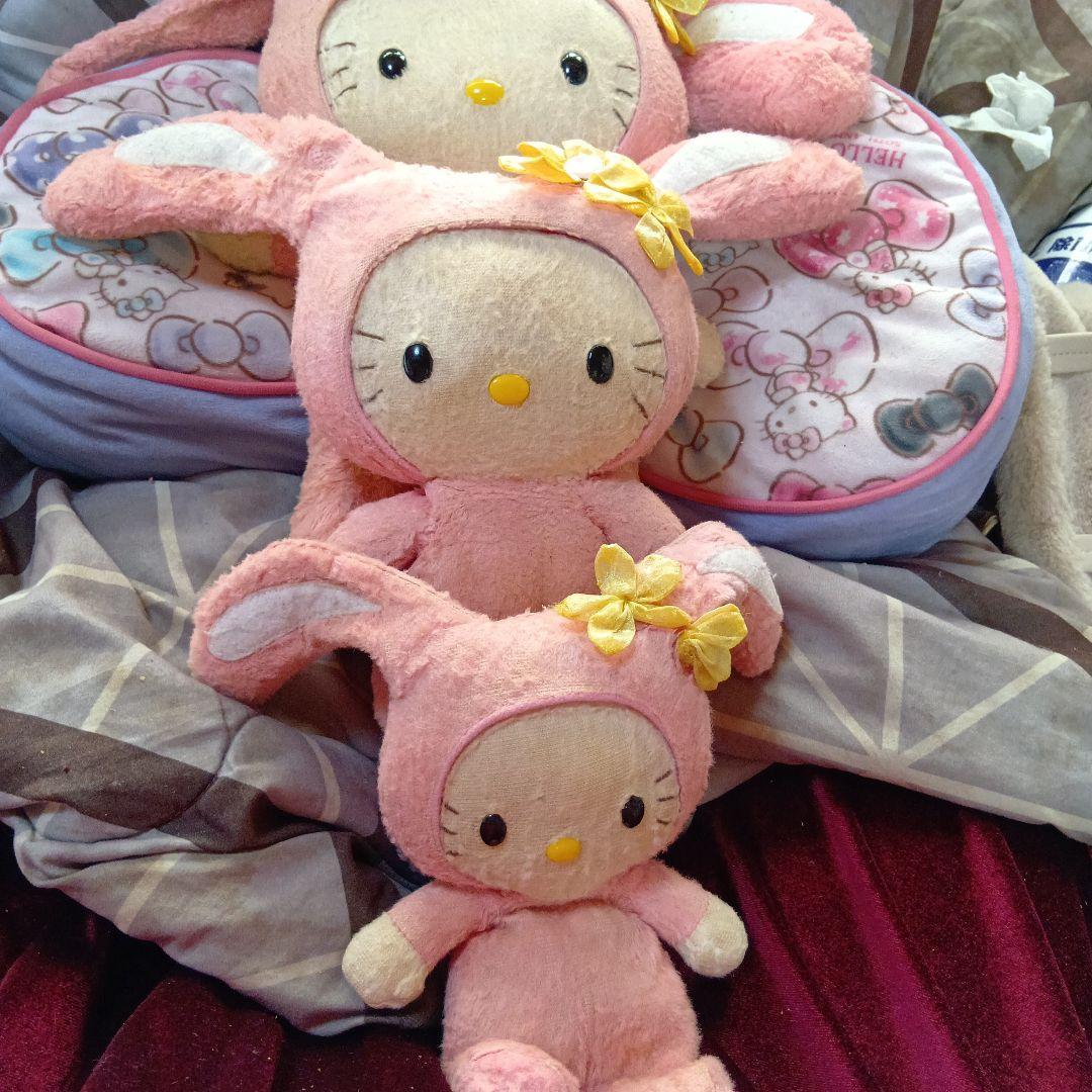 ハローキティVivitixGirls1999年くたうさぎぬいぐるみ3体セット