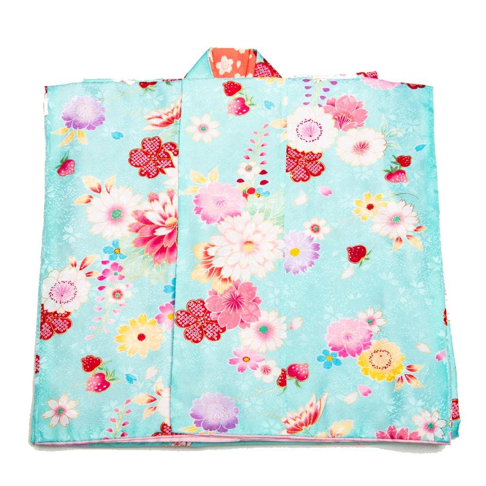 七五三美品　振袖　 7歳四つ身　ティファニーブルーみたいな水色　 長襦袢 セット