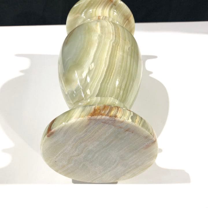 天然石瑪瑙メノウ飾り壺（置物）