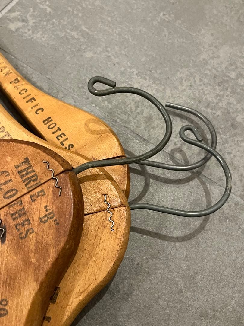 ビンテージ ウッド ハンガー 木製 アメリカ アンティーク 5本セット