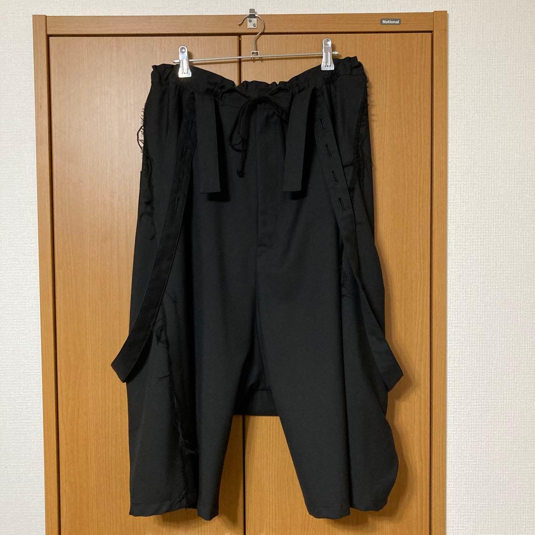 groundYギャバジンサスペンダークロップドパンツyohji yamamoto groundYギャバジンサスペンダークロップドパンツyohji yamamoto