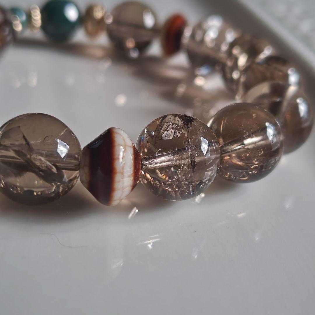 専用です♡新作♡レアカラー宝珠双皇帝龍天珠、アイリススモーキー、グアテマラ産翡翠