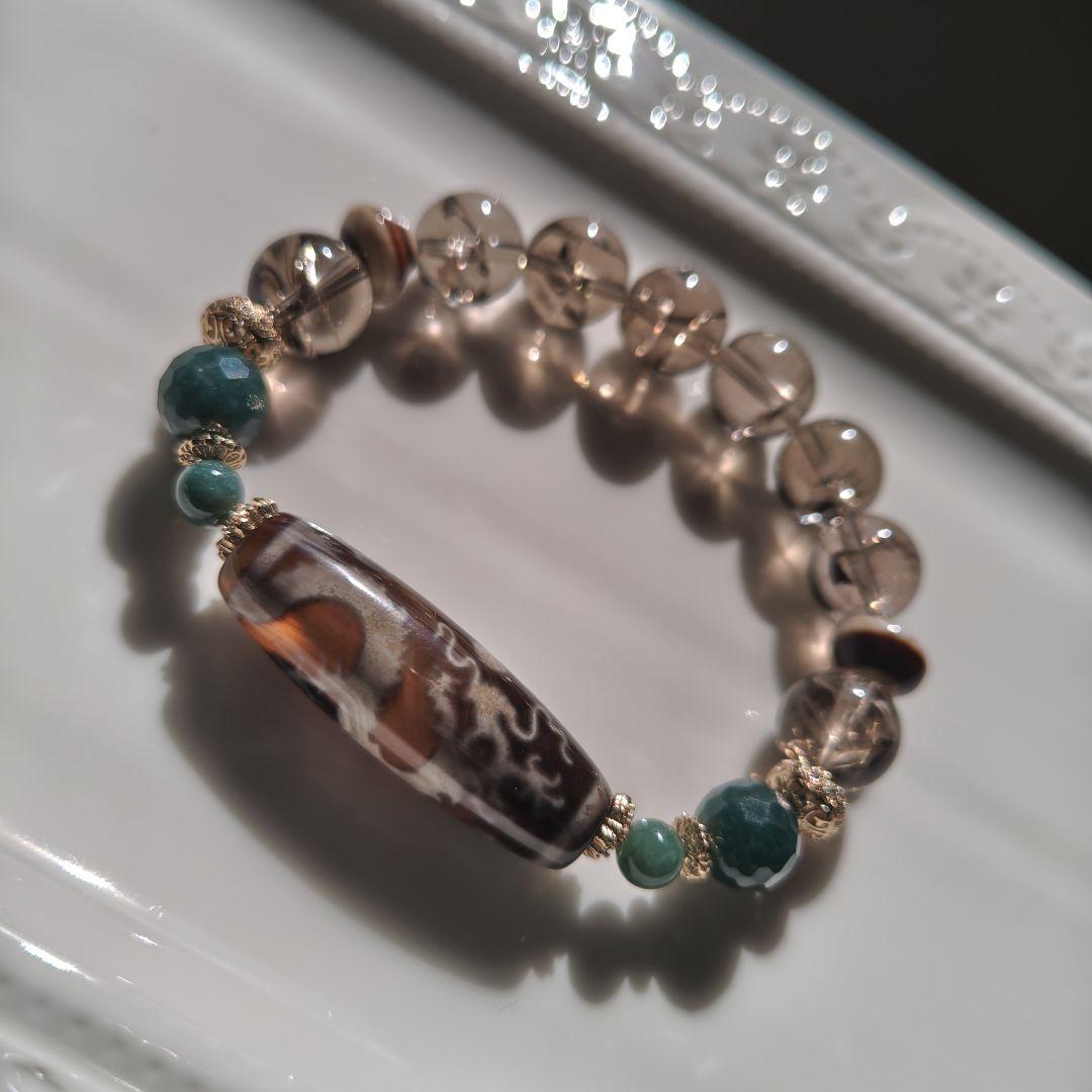 専用です♡新作♡レアカラー宝珠双皇帝龍天珠、アイリススモーキー、グアテマラ産翡翠