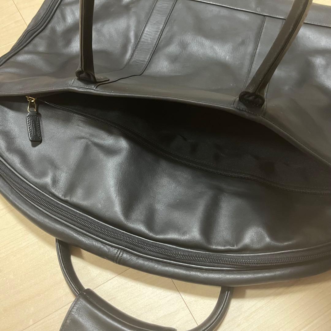 COACH コーチのレザー ガーメントバッグ 黒