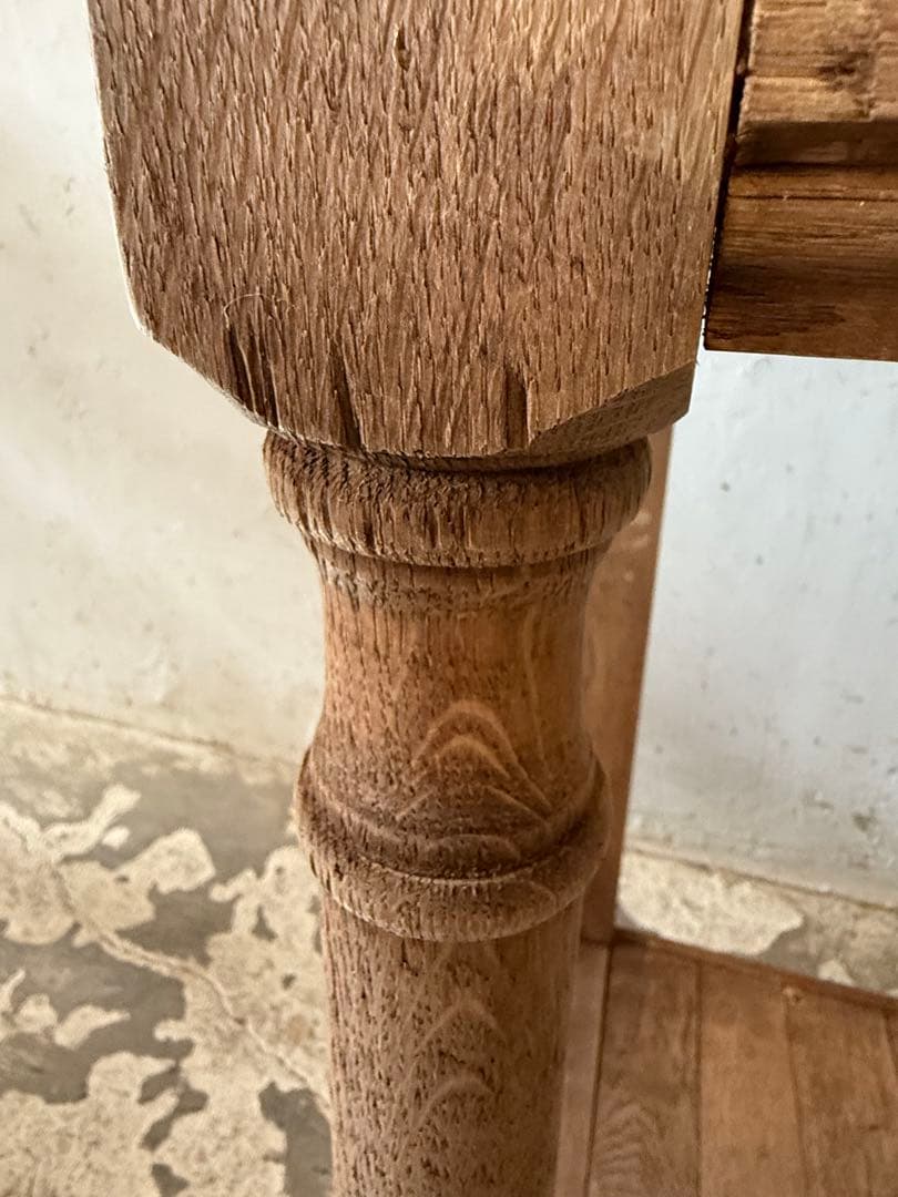 ビンテージ ドロワー カウンター コンソール キッチンテーブル 剥離