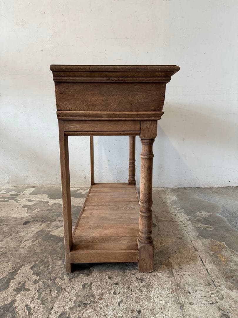 ビンテージ ドロワー カウンター コンソール キッチンテーブル 剥離