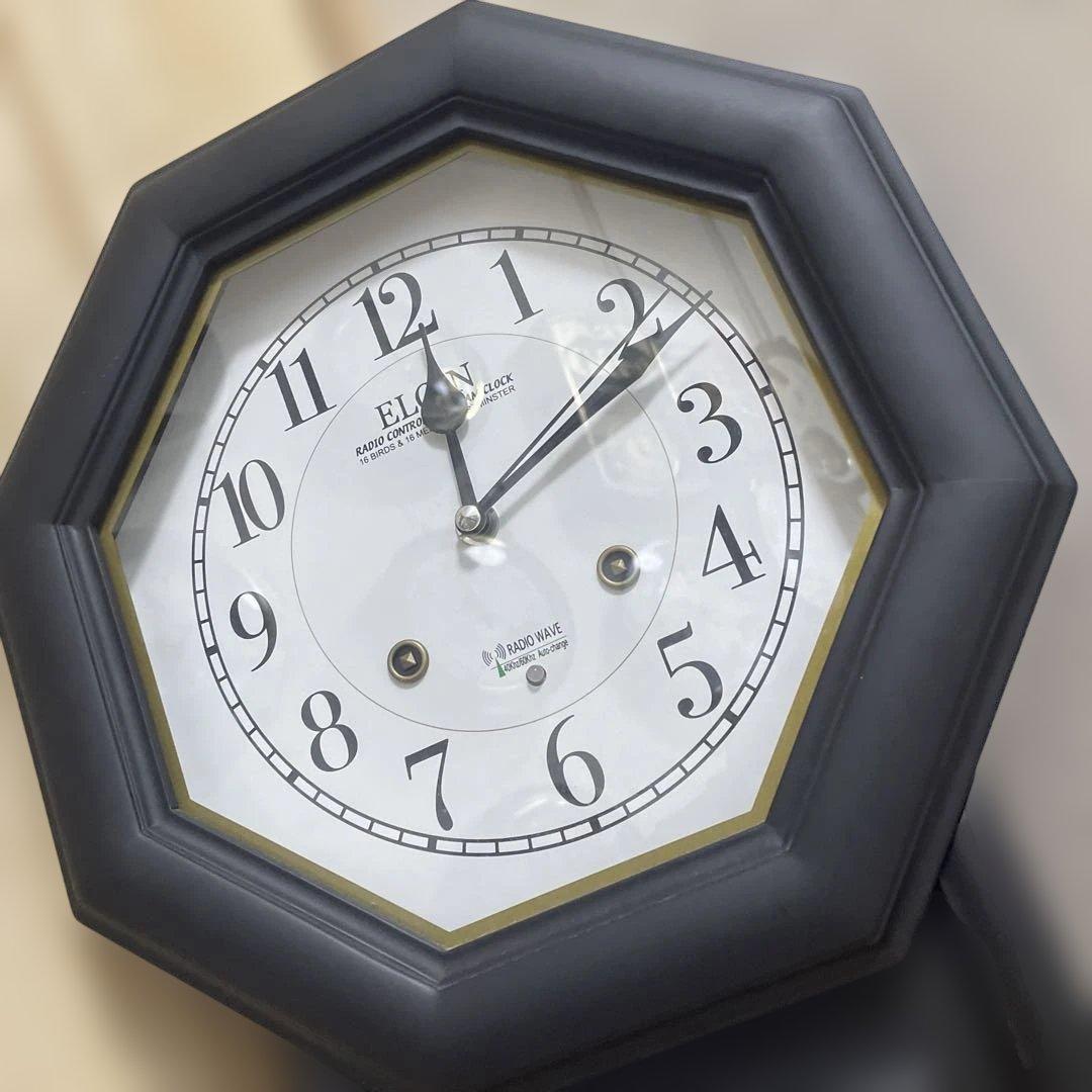 【超希少‼︎】エルジンELGIN 電波掛け時計　メロディ　からくり時計　振り子時計