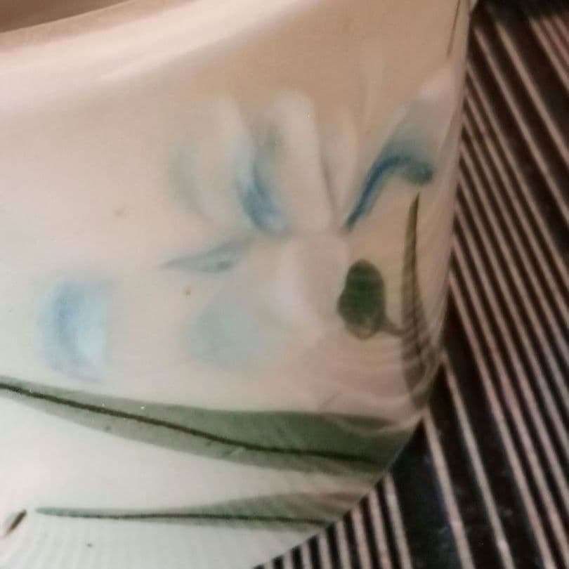 逸品 手焙 手焙り 茶道具 茶席 陶磁器 燕子花図 手描き 和骨董