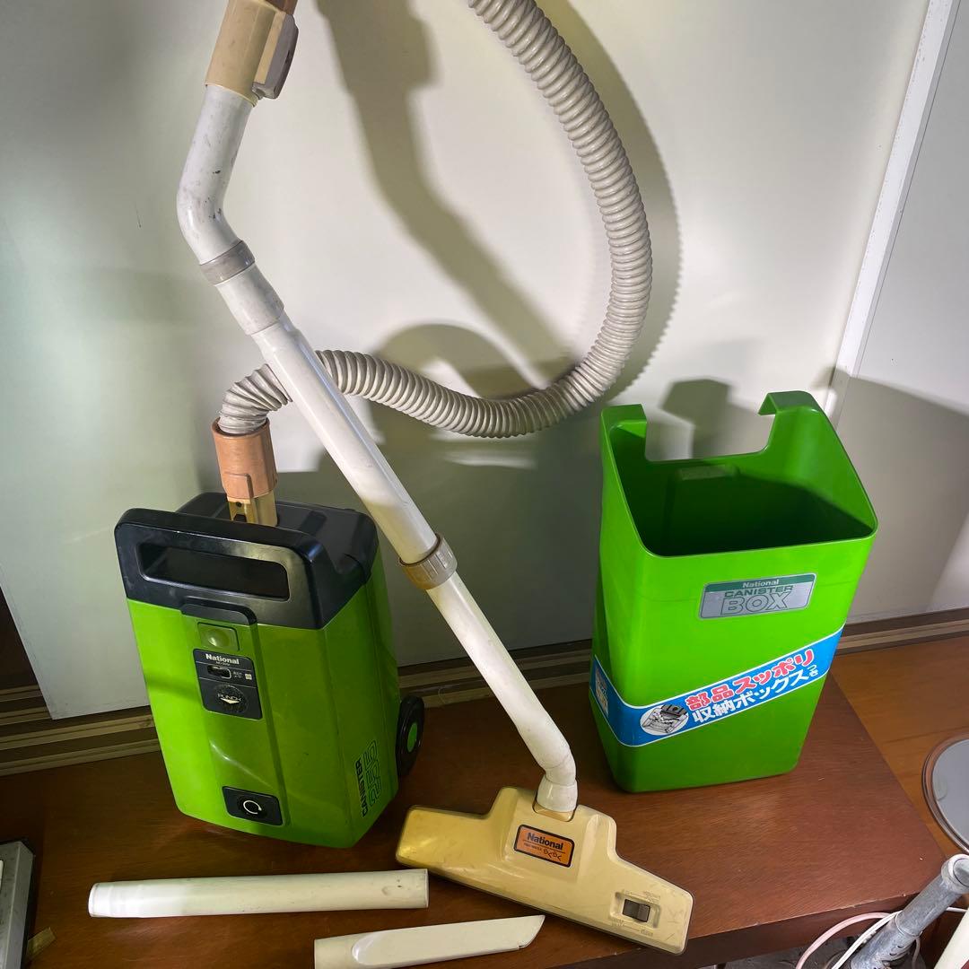 昭和レトロ❗️1980年代製 ナショナル電気掃除機 キャニスター MC-255k