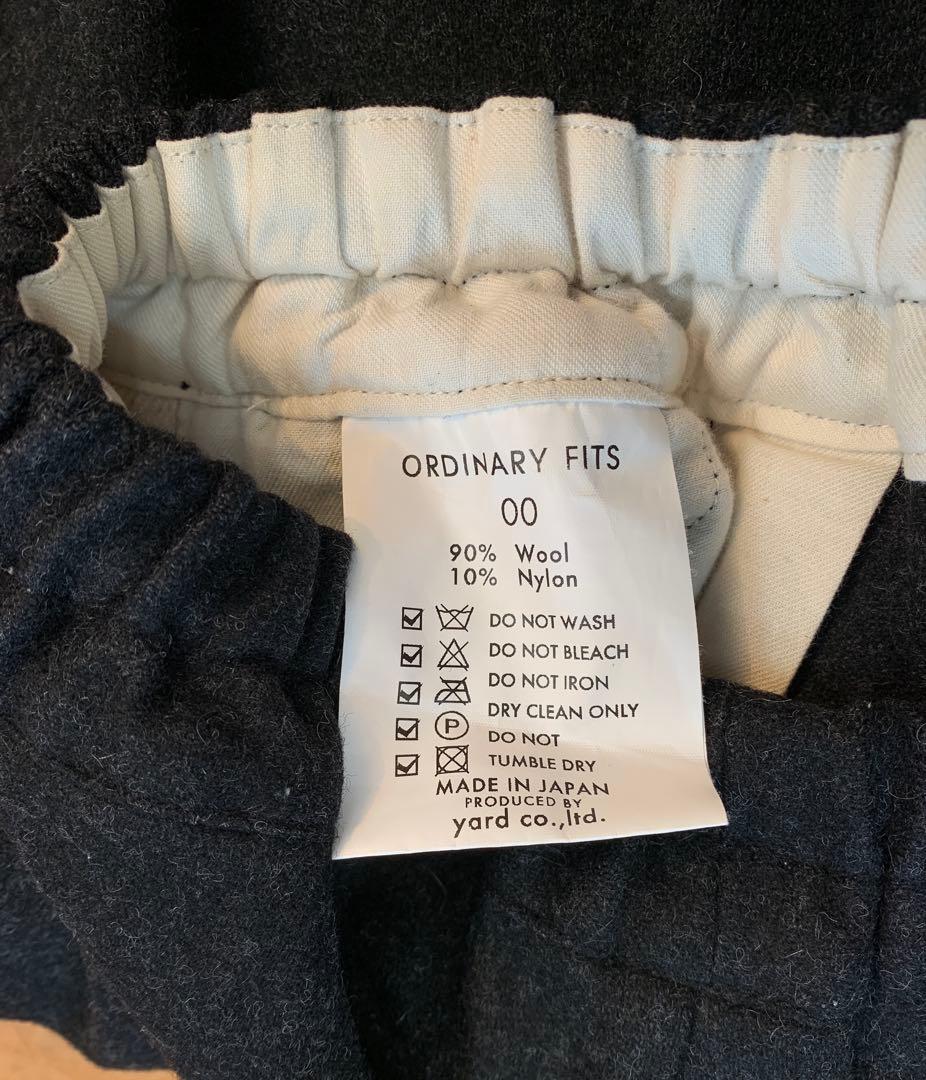 美品ordinary fits オーディナリーフィッツ＊ウールボールパンツ