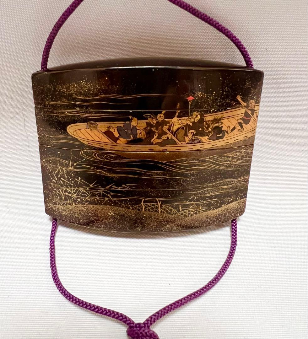 印籠 時代蒔絵 忠光 サイン アンティーク 木製 源氏香之図蒔絵印籠 | | 収蔵品詳細 | 作品を知る | 東京富士美術館