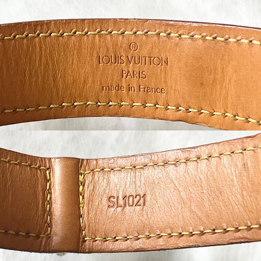 鑑定済】ルイヴィトン 犬用 首輪 モノグラム 大型犬向け 本革 ペット