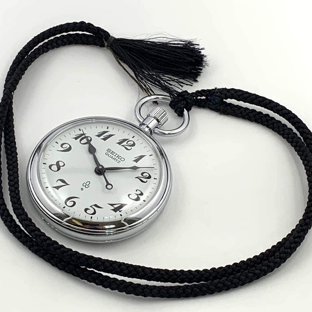 稼働】SEIKO 懐中時計 鉄道時計 セイコー クオーツ 80年代 諏訪工場