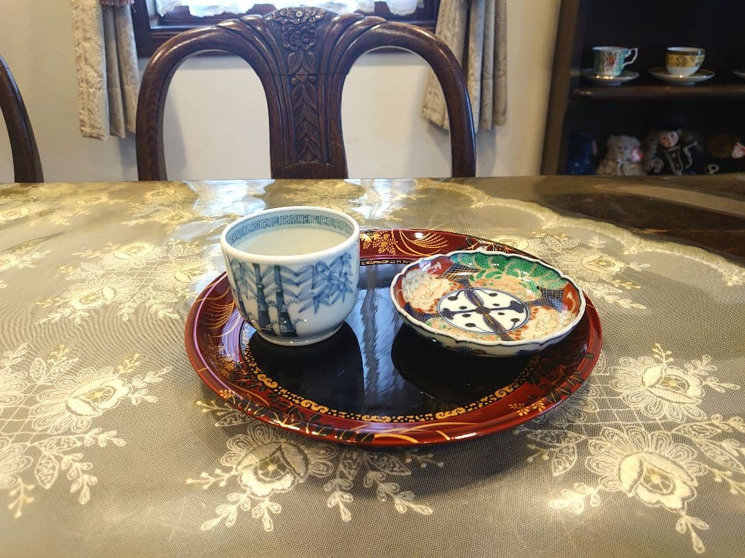 茶道具 曽根幸風作 染付棯瑞祥 水指 美術品・アンティーク