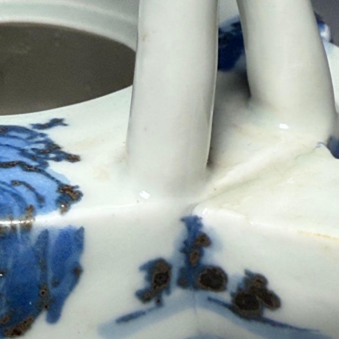 古伊万里 古平戸 染付山水図銚子 江戸時代 古美術 オブジェ 雰囲気◎