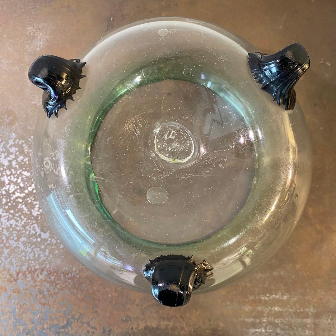猫脚硝子金魚鉢 アンティーク