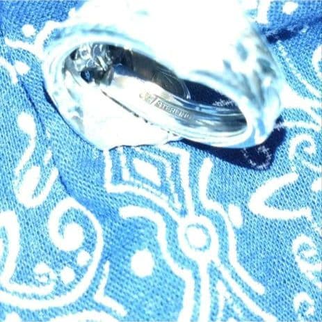 【希少】60s フラワーモチーフ スプーンリング シルバー 19号