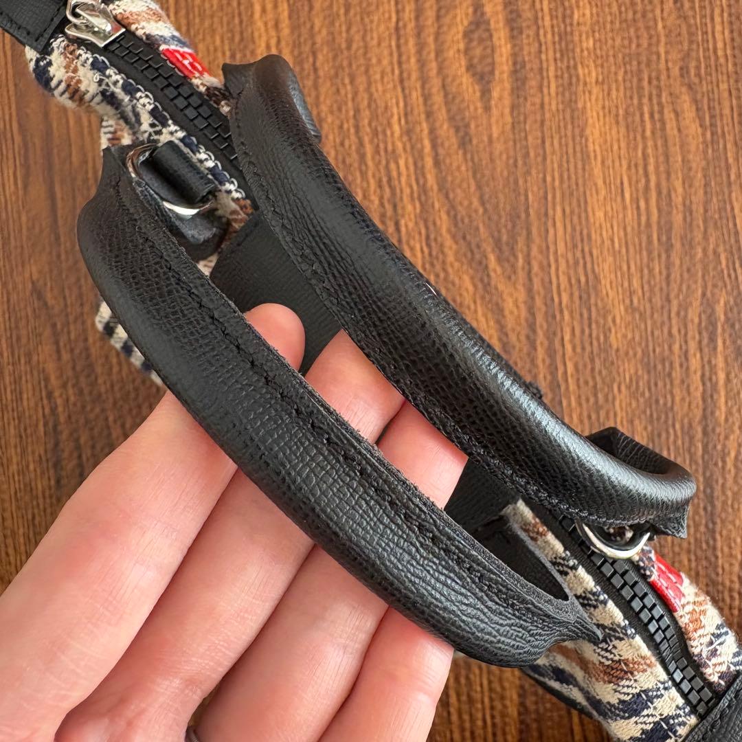 Longchamp ハンドバッグ　ショルダーバッグ　千鳥格子　マルチカラー　XS