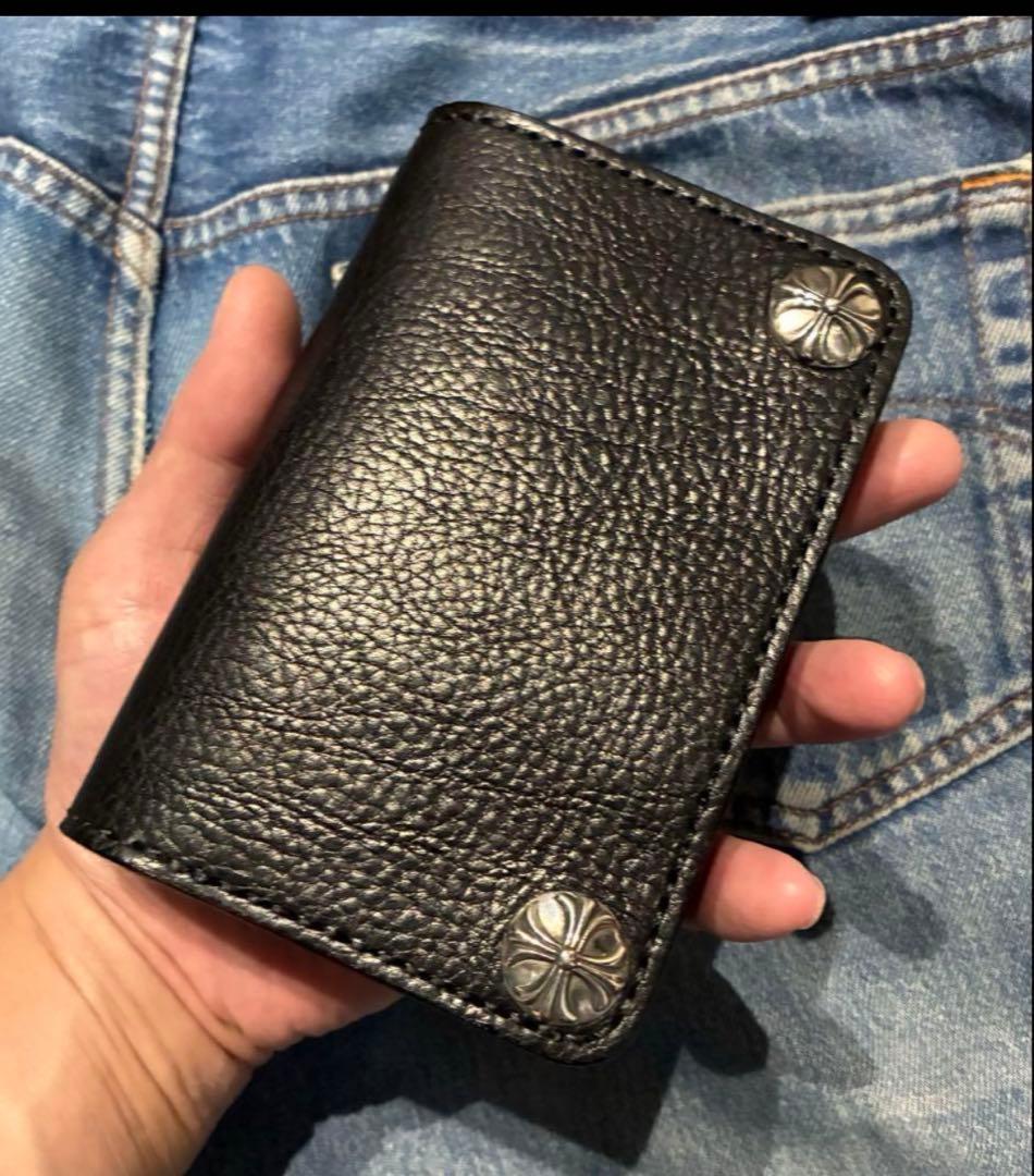 ミドルトラッカーウォレット　シルバー925クロスボール　国産シュリンク