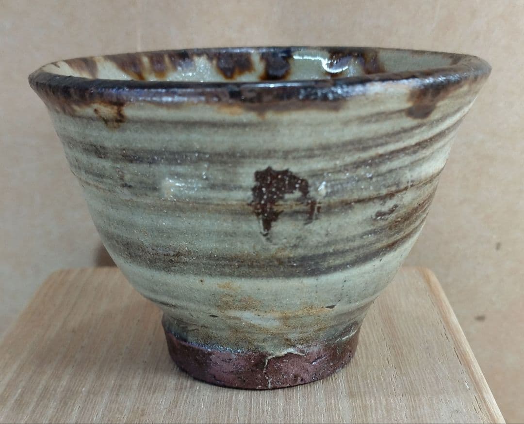 【本物保証】金城次郎 酒盃 共箱 人間国宝 壺屋焼 壷屋焼 魚文ぐい呑